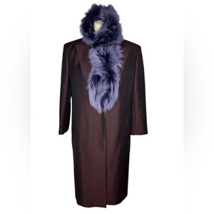 1997 Gucci by Tom Ford wool mohair Fox fur coat